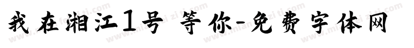 我在湘江1号 等你字体转换